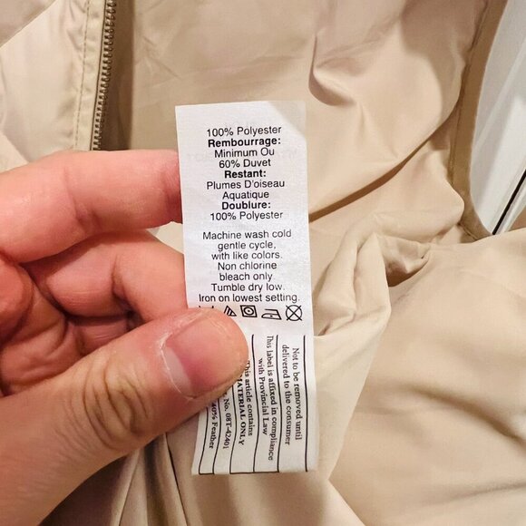 J.Crew Quilted Puffer Down Vest Beige size Small - Picture 15 of 16